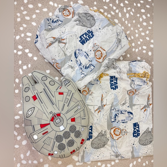Pottery Barn Kids Star Wars Droid Organic Sheet Pillowcase twin cotton decor